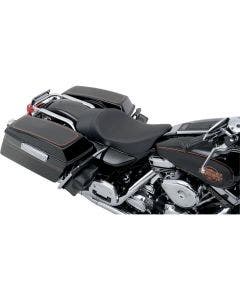 Drag Low Profile Smooth Black 2" Forward Position Reach Solo Seat Harley 97-07