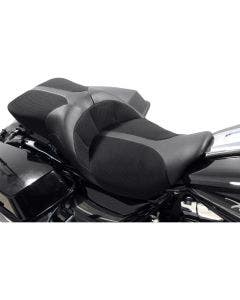 Danny Gray TourIST 2-Up Air Touring Black Leather Seat for Harley FLH/T 08-23