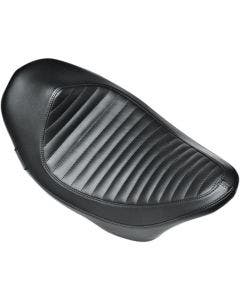 Le Pera LK-807PT Villain Black Pleated Stitch Solo Harley Touring FLH/T 08-18