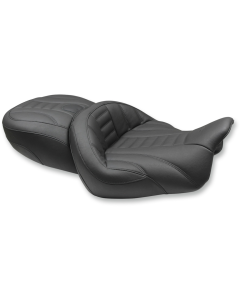 Mustang Deluxe Super Touring Black Harley Seat 15-21 FLRT 19"W Front 14"W Rear