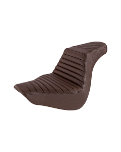 Saddlemen Step-Up Brown Front TR Rear LS Harley Seat for 18-22 FLFB/FLFBS 