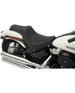 Drag Specialties Black Smooth Predator 3 2-Up Seat Saddle 18-23 Harley Softail