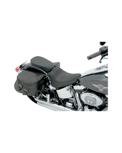 Drag Solo Smooth Harley Rear Wide Seat With EZ Glide 2 Backrest Option 00-06 FXST/FLST