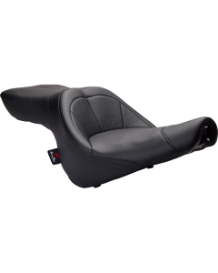 Danny Gray Tourist 2-up Air Black Vinyl Seat 4 Harley Softail 06-10 FXST 07-17 FLSTF/B