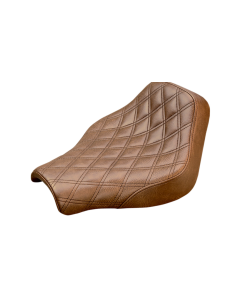 Saddlemen Renegade Lattice Stitch Solo Brown Seat 4 Harley 18-23 FXBB/FXBBS