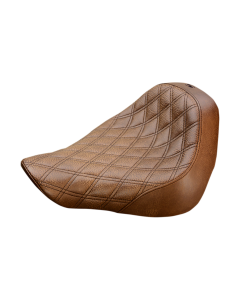 Saddlemen Renegade Lattice Stitch Solo Brown Seat 4 Harley 18-23 FLFB/FLFBS
