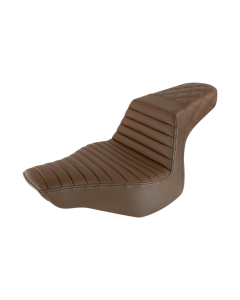 Saddlemen Step-Up Brown Front TR Rear LS Harley Seat for 13-17 FXSB