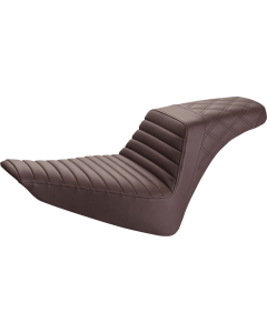 Saddlemen Step-Up Brown Front TR Rear LS Harley Seat for 12-17 FLS 11-13 FXS