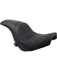 Drag Specialties Predator Double Diamond Silver Seat 4 Harley 18-23 FXLR/FXLRS/FSLRST
