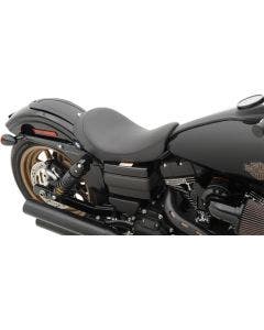 Drag Solor Reflective Solo Low Smooth Stitch Seat for Harley Dyna FXD 06-17