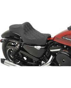 Drag Specialties 0804-0729 Black Predator 3 Double Diamond Seat 04-22 Sportster