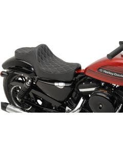 Drag Specialties 0804-0735 Black Predator 3 Double Diamond Seat 04-22 Sportster