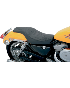 Drag Specialties Predator Flame-Stitch Black Seat 4 Harley 82-03 XL Models