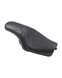 Drag Specialties Predator Flame-Stitch Black Seat 4 Harley 04-22 XL Models