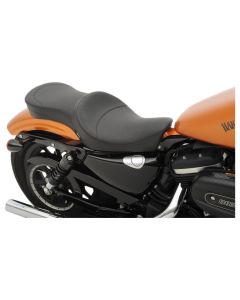 Drag Low-Profile Touring 2-Up Mild Stitch Black Seat 4 Harley 10-22  XL Models