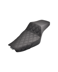 Saddlemen Step-Up Front Lattice Stitch Black Seat 4 Harley 04-22 XL W/3.3 Gal Tank