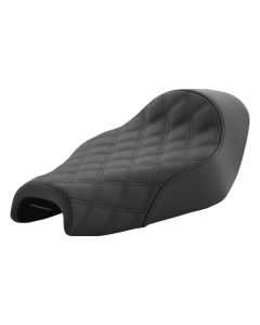 Saddlemen Renegade Lattice Stitch Black Solo Seat 4 Harley 04-20 XL W/4.5 Tank