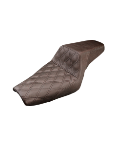 Saddlemen Step-Up Front Lattice Stitch Brown Seat 4 Harley 04-20 XL W/4.5 Gal Tank