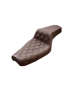 Saddlemen Step-Up Front Lattice Stitch Brown Seat 4 Harley 86-03 XL Models
