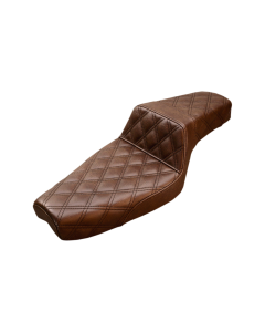 Saddlemen Step-Up Full Lattice Stitch Brown Seat 4 Harley 04-20 XL W/4.5 Gal Tank