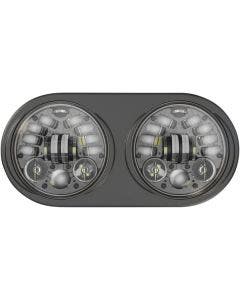 Custom Dynamics ProBeam Black Adaptive 2 LED Headlamp Harley FLTR 98-13