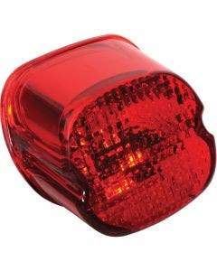 Drag Specialties Red Laydown Taillight Lens With Bottom Tag Window Harley 99-03