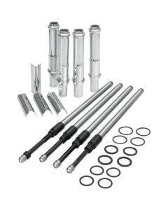 S&S Cycle Quickie Adjustable Pushrods w/ Chrome Covers Harley Twin Cam