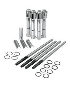 S&S Cycles Standard Adjustable Pushrod Kit W/ Covers for 04-15 Sportster