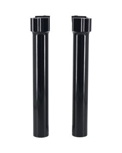 Chubby Billet 12" Straight Gloss Black Riser Set 4 Harley 