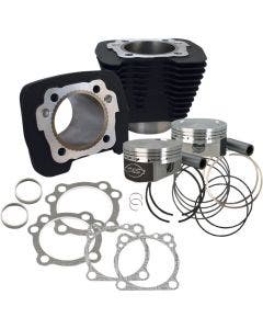 S&S 1250CC Wrinkle Black Cylinder Coversion Kit Flat Top 10:3:1 Harley XL 86-15