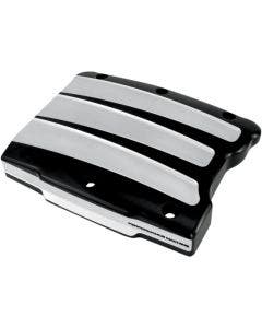 Performance Machine Black Contrast Cut Scallop Rocker Box Covers Harley Twin 99-17