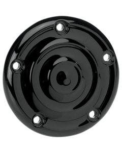 Biltwell Ripple Gloss Black 5 Hole Points Ignition Cover Harley Twin Cam 99-15