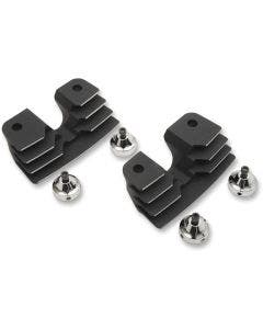 Drag Wrinkle Black Finned Spark Plug Head Bolt Covers Harley Twin Cam 99-17