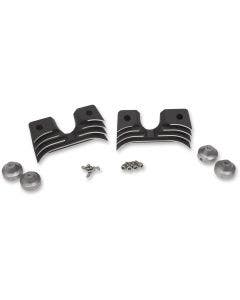 Drag Wrinkle Black Finned Spark Plug Head Bolt Covers Harley Sportster 04-17