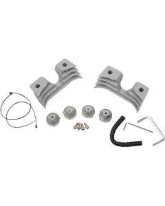 Drag Silver Finned Spark Plug Head Bolt Covers Harley Sportster 04-17 XL