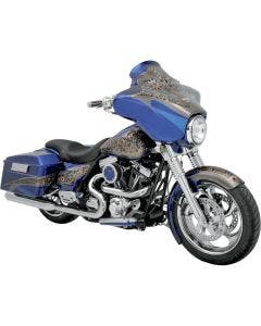 Klock Werks FLARE Black 6.5" Batwing Windshield for Harley Touring FLH/X 96-13