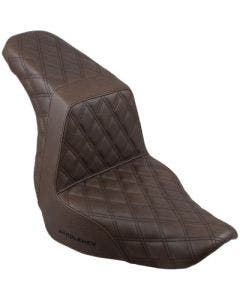Saddlemen Step 2 Up Lattice Diamond Brown Seat M8 Harley Softail FXLR FLSB 18-23