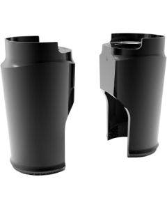 Arlen Ness Smooth Black Fat Tire Fork Boots Sliders Cow Bells for Harley 14-up