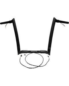 Paul Yaffe Bagger Nation Black 1 1/4" Pre-Wired Monkey Bars Harley FLTR 15-20