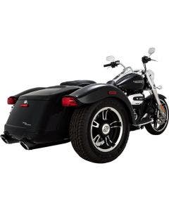 Vance & Hines 4" Black Twin Slash Slip-On Mufflers Harley 17-24 FLTR/FLTRT