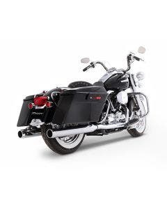 Rinehart True Dual 3½" Muffler w/ Chrome End Caps for 1995-2008 Harley Touring 100-0102C