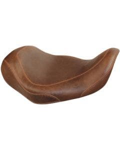 Mustang 76702 Brown Smooth Wide Tripper Driver Solo Seat for Harley Dyna 06-17