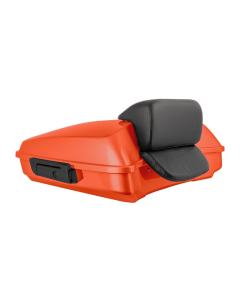 Hogworkz Baja Orange Razor Tour Pack Slim Backrest Black Hardware for Harley® FLH '97-'24