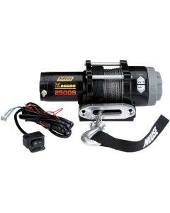 Moose 2500 LB Aggro 4 Wheeler ATV 2500S Winch Synthetic Rope w/ Dash Switch