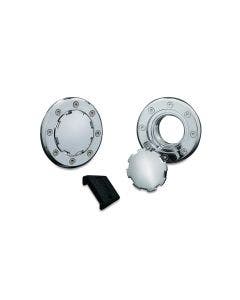 Kuryakyn 7434 Chrome Vented Flush Mount Gas Cap Screw Type Tanks 82-20