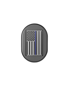 Figurati Antenna Left Cover Black w/ Blue Line American Flag 4 Harley 09-23 Touring