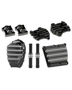 Arlen Ness 5-Piece Black 10-Gauge Engine Cover Kit 2017-2019 M8 Harley Touring