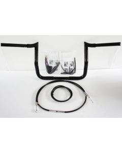 Paul Yaffe Bagger 10" Black Monkey Bar Handlebar Package Kit Harley FLH ABS