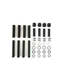 V-Twin Black Complete Pushrod Cover Kit for Harley Twin Cam 99-15