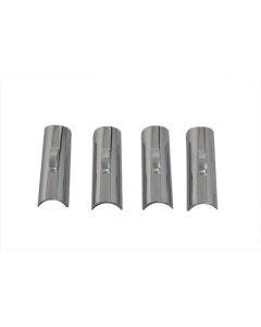 V-Twin Chrome Pushrod Cover Clips OE Repl 17950-48 Harley XL 57-89 FL 48-65